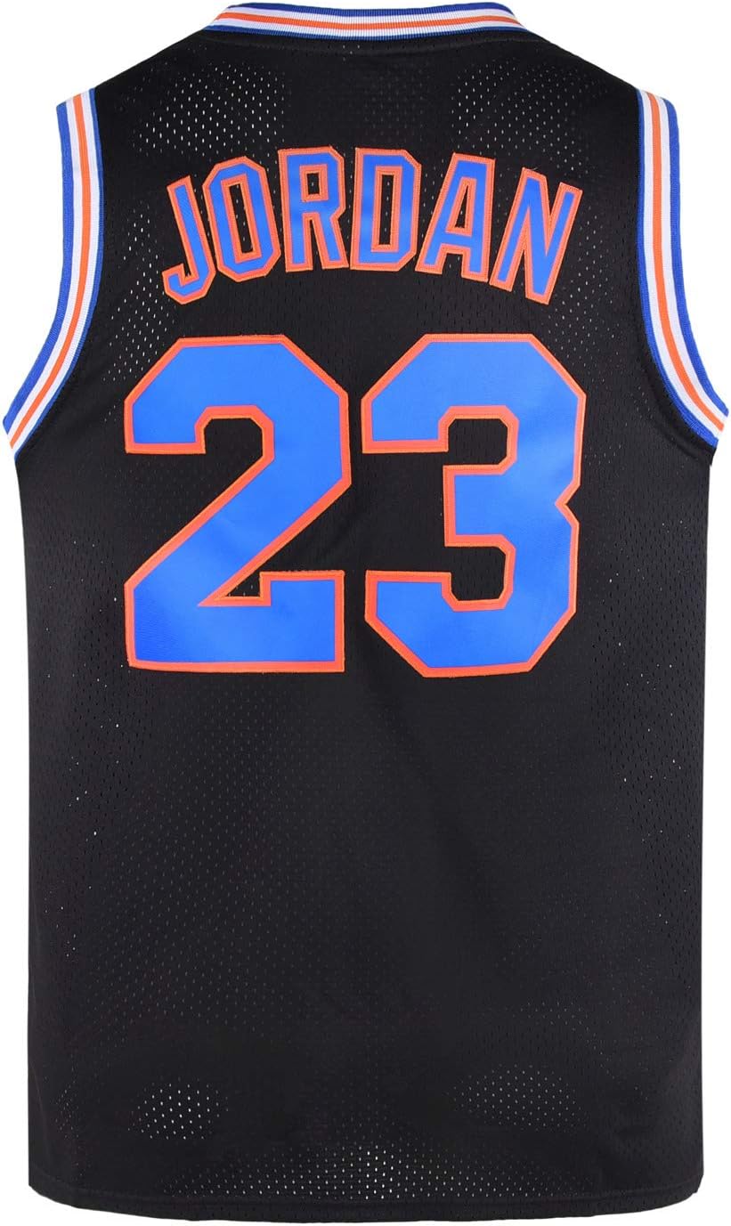 2017 Space Moive Men Size Jersey Basketball Game Jersey - #23 Black/White/Blue