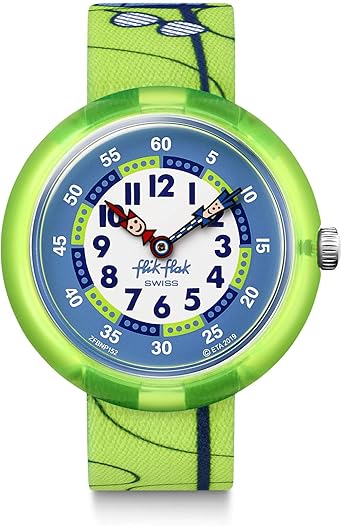 Flik Flak Reloj Analógico para Unisex Adulto de Cuarzo Suizo con Correa en Textil FBNP152