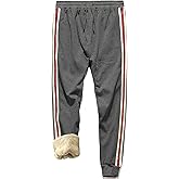 MANLUODANNI Men's Winter Fleece Sweatpants Sherpa Lined Pants Active Drawstring Jogger Trousers