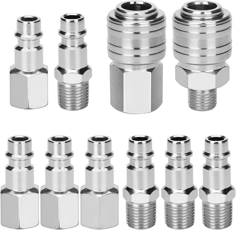 Sukudon 10 pcs Air Line Connectors 1/4 BSP Quick Release Fittings