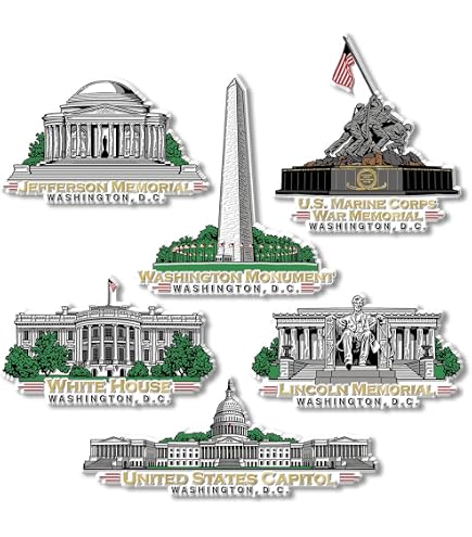 Washington D.C. USA 3D Fridge Magnet - Capital Landmark Souvenir & Kitchen Decoration Gift