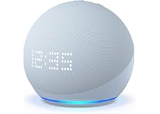 Echo Dot (5th Gen, 2022 release) with clock | Smart speaker with clock and Alexa | Cloud Blue