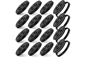 Yungyan 16 Pack 5 Gallon Bucket Lids Screw Seal Lid Leak Proof Screw Pail Lids Reusable for Cereals Grain PP Food Coatings Paint Industrial Storage Buckets(Black)