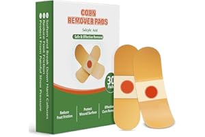 JEWII ENVI Corn Removal Pads Extra Strength - Maximum Adhesive Medicated Patches for Toes & Feet, Pain Relief All Day, 40% Salicylic Acid Formula - 30 Medicated Pads