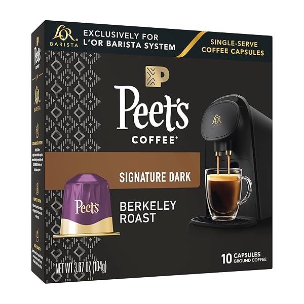 L’OR BARISTA COFFEE PODS, 10 COUNT PEET’S BERKELEY, SINGLE-SERVE ALUMINUM CAPSULES COMPATIBLE WITH THE L’OR BARISTA SYSTEM, 10 COUNT (PACK OF 1)