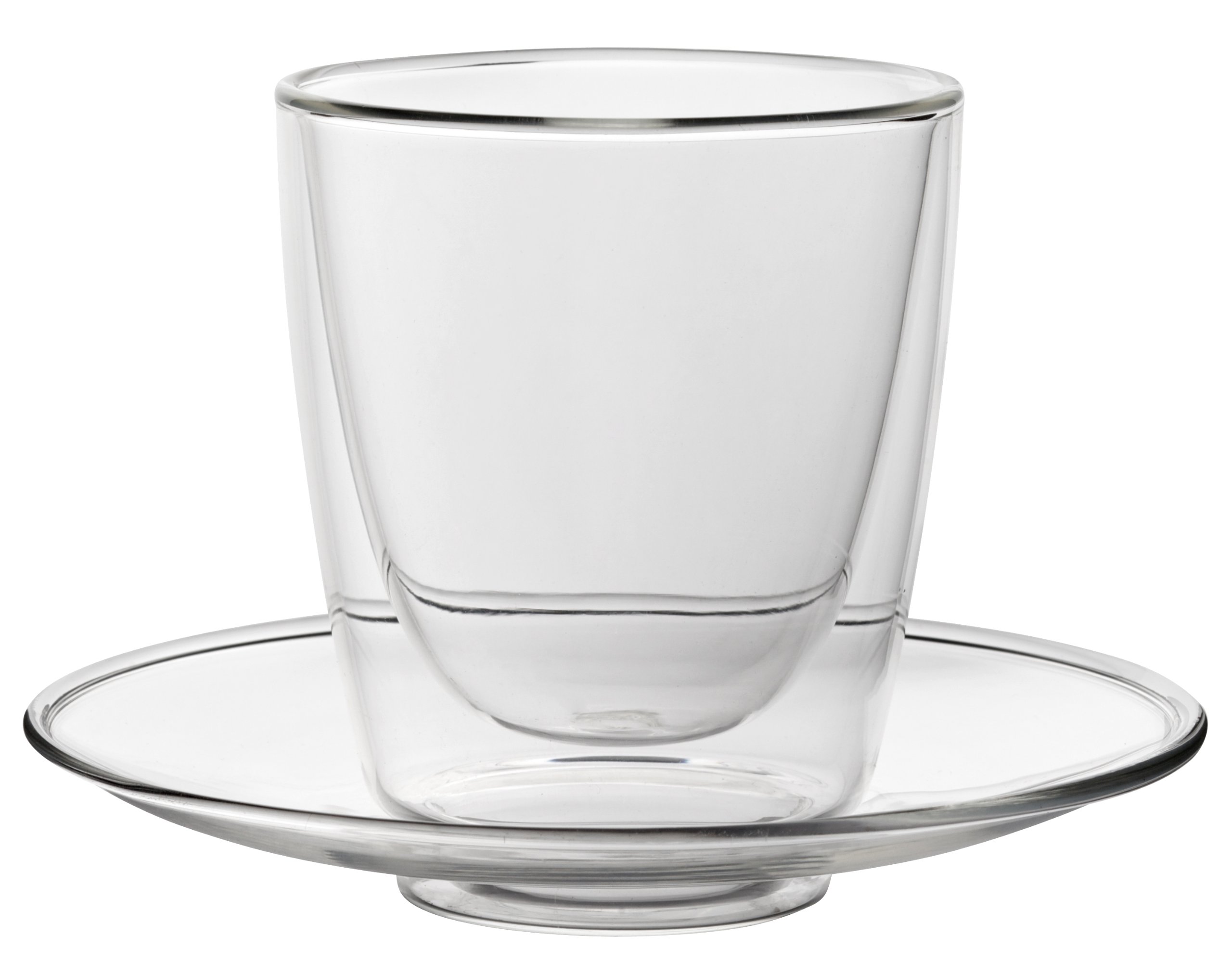 Utopia R90044 Double Walled Cappuccino Cup And Saucer, 7.75 oz., 22 cL (Pack of 6)