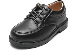 kkdom Boy Oxfords Shoes Formal Leather Dress Shoes Wedding (Toddler/Little Kid/Big Kid)
