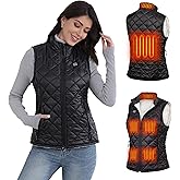 HOTHUGZ Heated Vest for Women with 12V 10000mAh Battery Pack, Women's Lightweight Electric Heating Vest Liner Winter Outdoor