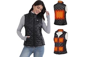 HOTHUGZ Heated Vest for Women with 12V 10000mAh Battery Pack, Women's Lightweight Electric Heating Vest Liner Winter Outdoor