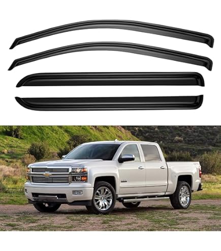 SMARTLINER Tappetini Auto In Gomma Nera – 2 File Per Chevrolet Silverado/GMC Sierra 1500 (2014-2018) E 2500/3500 HD (2015-2019) Crew Cab