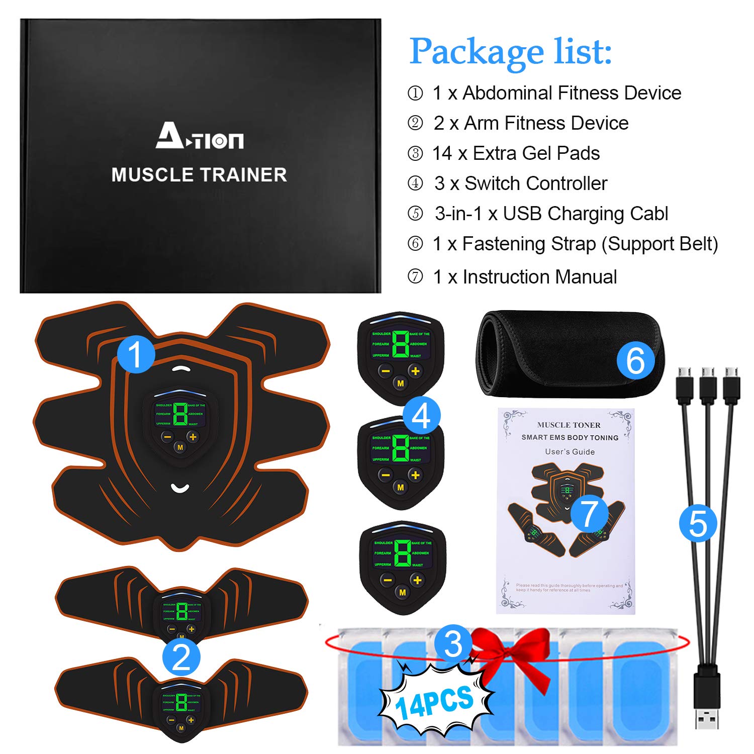 Electric Stimulators Sports & Outdoors Abdominal Toning Belt Muscle