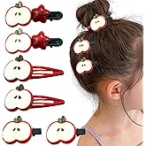 6PCS Apple Hair Clips Cute Star Hair Barrettes for Women Kawaii Y2k Hair Accessories for Girls