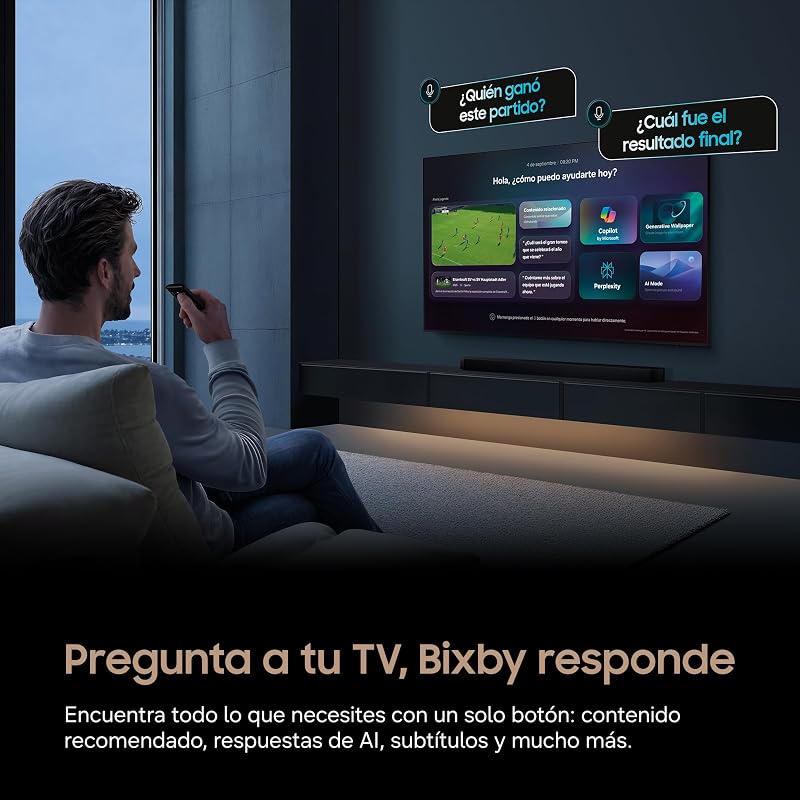 Smart TV Mini LED M73H 4K de 75 polegadas com Vision AI Companion, AI Football TV Plus Mode, Desporto, Cinema e Gaming