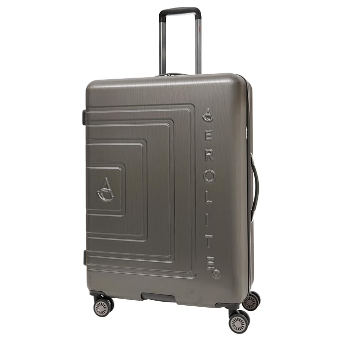 Aerolite 81,5cm Leichtgewicht ABS Hartschale 8 Rollen Trolley Koffer Reisekoffer Gepäck, Genehmigt für Ryanair, easyJet, Luft
