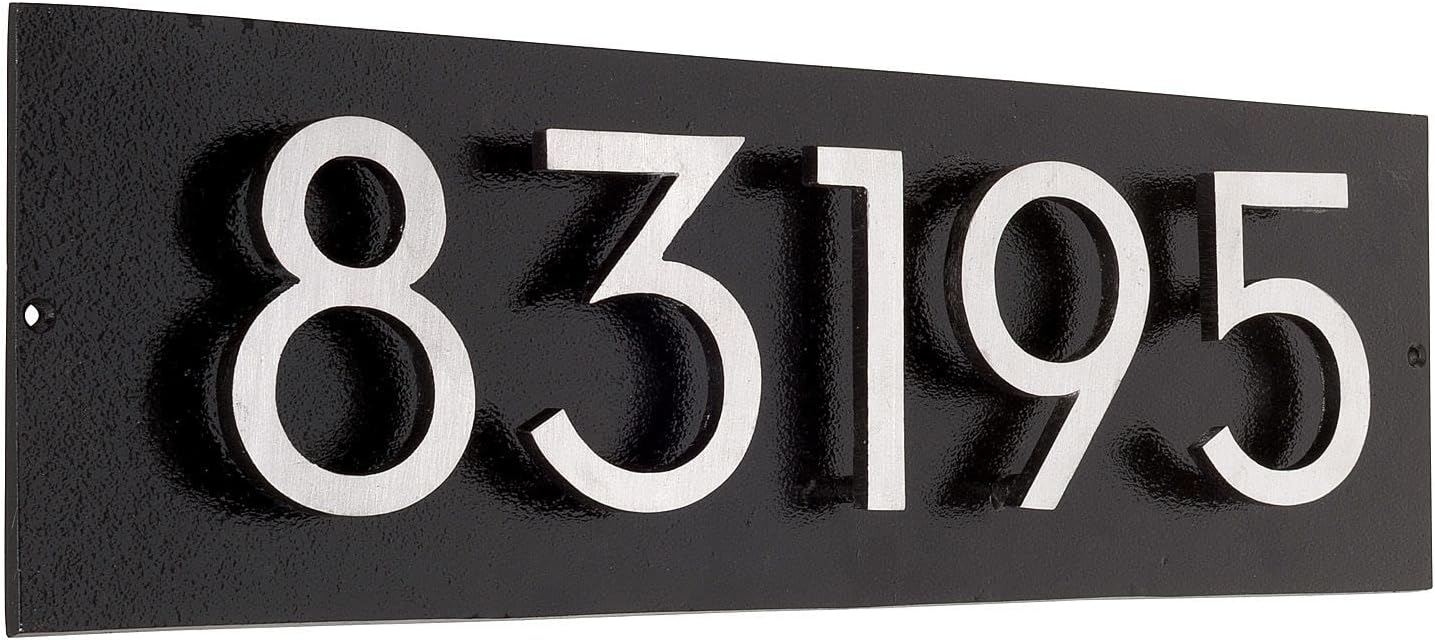 Address Signs - 40 Color Options-Aluminum Floating Modern 4'' Numbers Horizontal Address Plaque (5 Digits)-Montague Metal Products