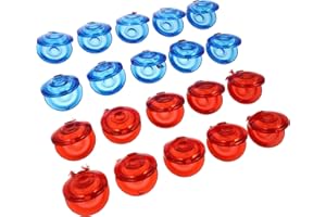 Yardwe 20pcs Kids Castanet Toy Musical Instrument Set for Children, Blue and Red Plastic Percussion