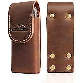Topstache Leather Multitool Sheath - Multitool Holster for Belt - Belt Loop Multitool Pouch - Magnetic Closure Tool Pouch Case,