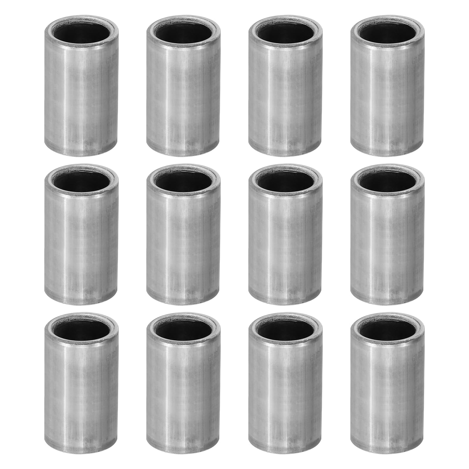 PATIKIL M10 Steel Spacers, 12 Pcs Metal Spacers Steel 10.2mm ID x 14mm OD x 30mm L Carbon Steel Spacer Screw Standoff Round for 2/5in or M10 Screw Bolts