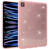 UUcovers Case for iPad Pro 11 inch 4th/3rd/2nd Generation (2022/2021/2020), Glitter Clear Shockproof Soft TPU Back Shell Bling Sparkly Flexible Silicone Slim Lightweight Thin Protective Cover, Pink