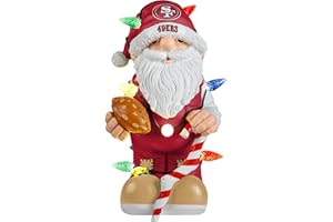 FOCO NFL Team Logo Light Up Holiday Garden Gnome