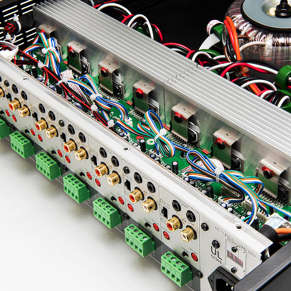 OSD MX1680 GEN2 8 Zone Amplifier 16Ch x 80W, Class D, Front Panel On/Off Buttons, Distributed Audio
