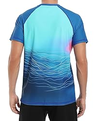 VAYAGER Men's Swim Shirts Rash Guard UPF 50+ Quick