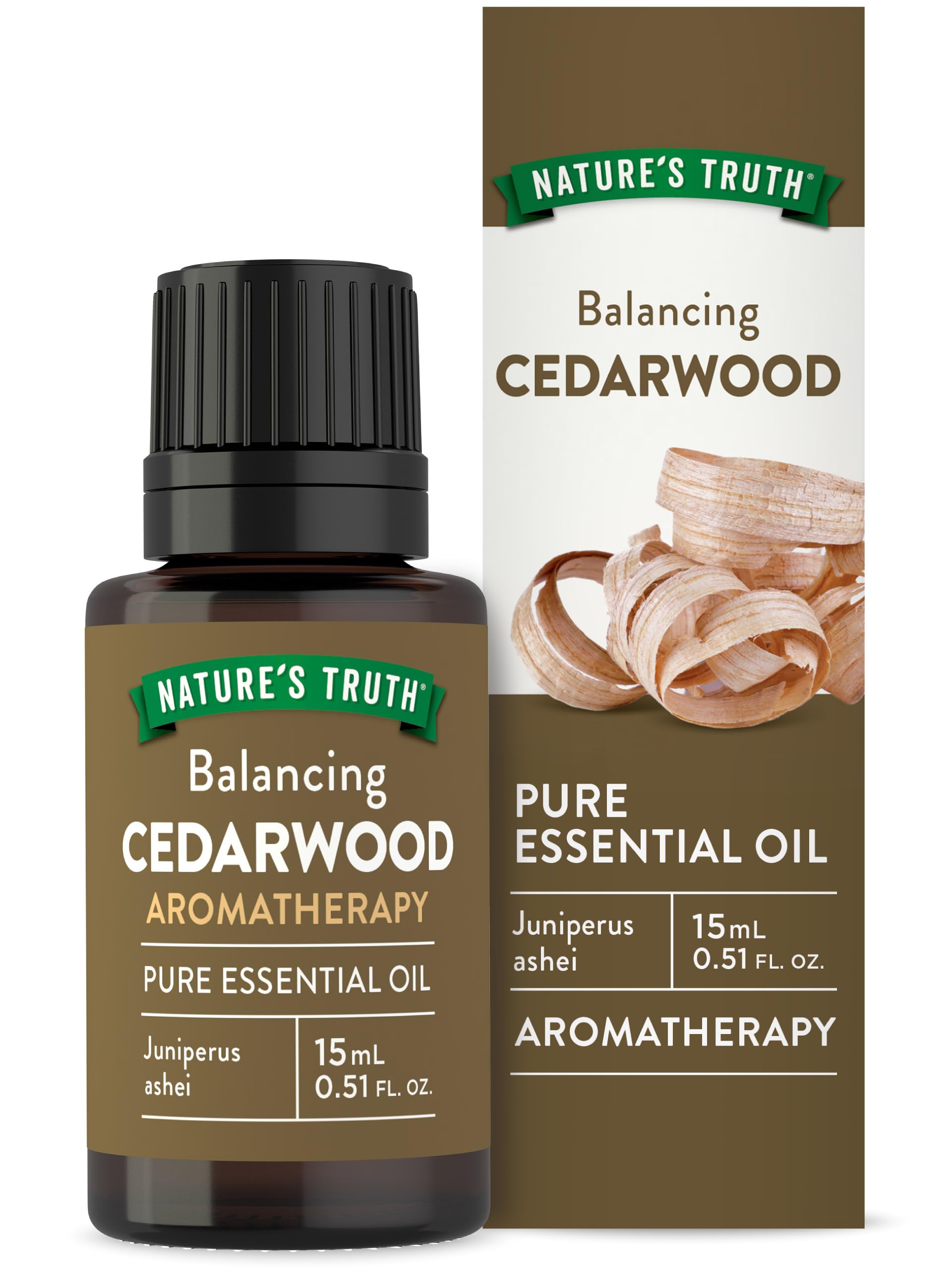 Cedarwood Essential Oil for Diffuser | 15mL | Pure | Natural & Undiluted | by Nature's Truth
