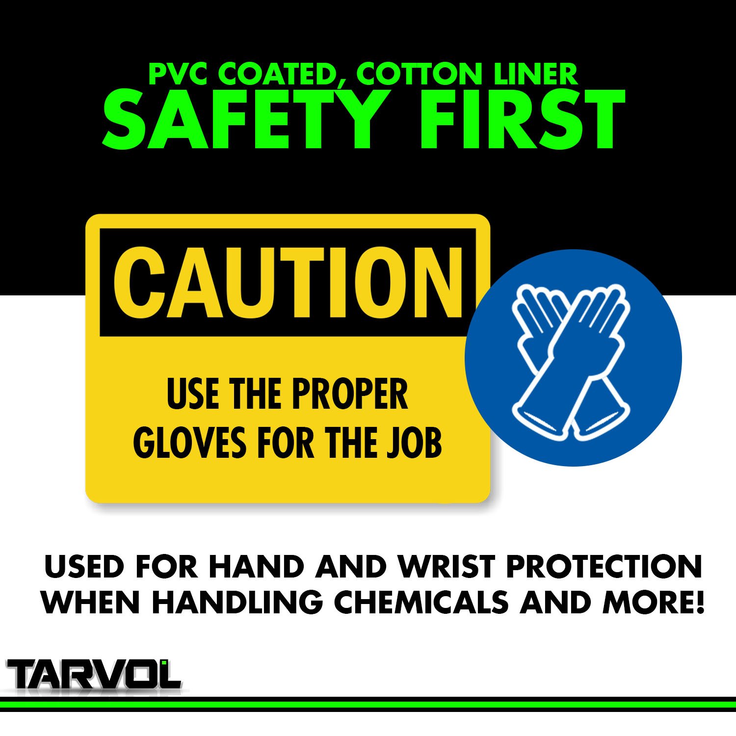 Chemical Resistant PVC Gloves (HEAVY DUTY INDUSTRIAL GRADE) Long Cuff