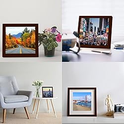 9x9 inch Wood Picture Frame for Wall Hanging or