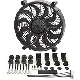Derale 16212 12" High Output Radiator Fan , Black