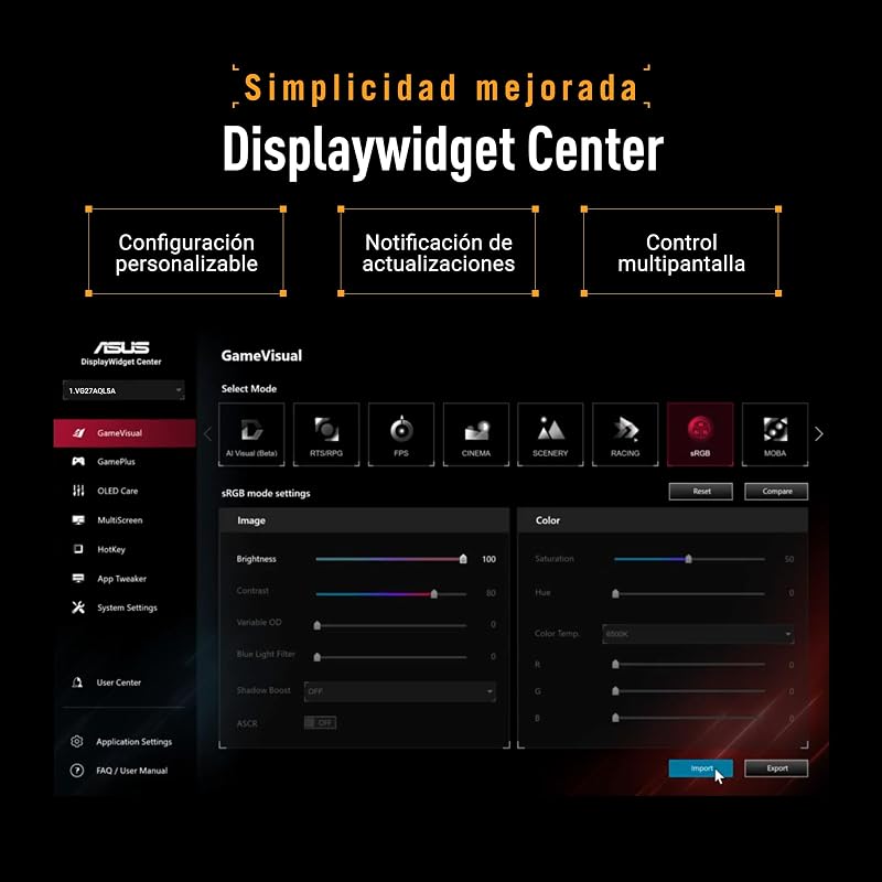 TUF Gaming VG27AQL5A Monitor de 27 polegadas, QHD (2560 x 1440), 210 Hz (OC), IPS rápido, ELMB Sync, 0,3 ms GTG (min), Altifalante estéreo, DisplayWidget Center, AI Gaming, Ajuste de altura