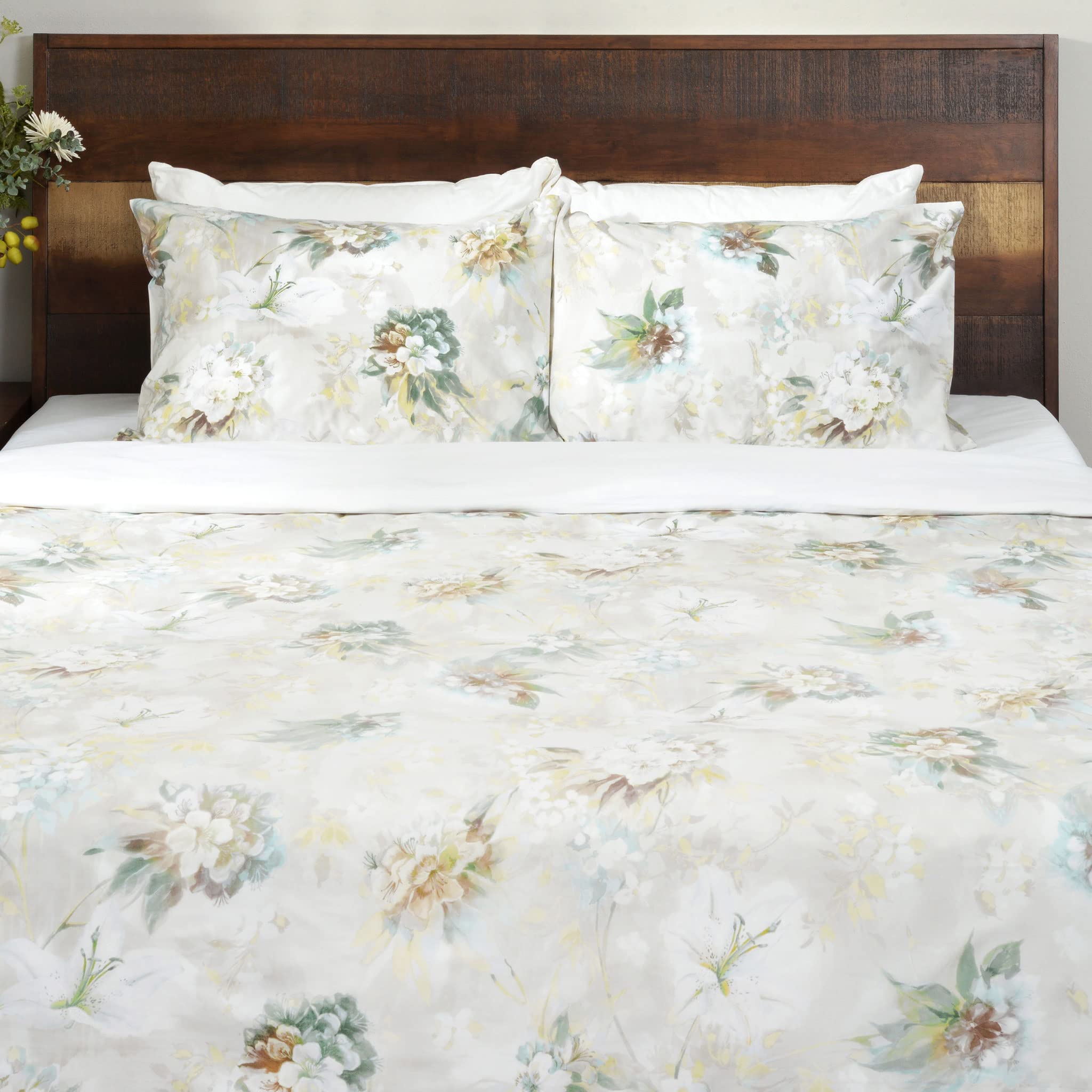 Deco Mex 100% Cotton Printed Duvet Cover, Bed Cover Double Bed, Grey, 200 x 220 cm