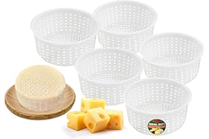 Cheesemaking Kit Punched Сheese Mold Press Strainer Cheese Basic Cheese Mold 0.75 liters Set of 5 Pieces