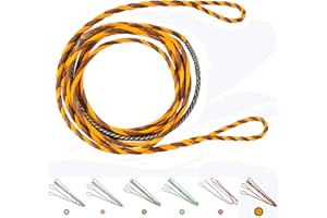 DEERSEEKER OUTDOOR Deerseeker Flemish D97 Bow String Handmade Twist Bowstring 16 Strands 54-70in Fast Flight for Traditional Longbow Recurve Bow Replacement Archery Accessories