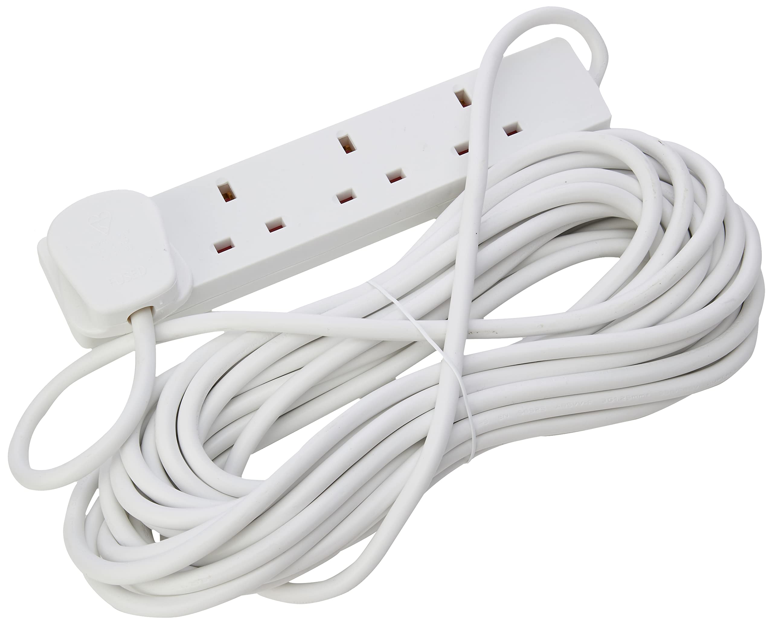 PRO ELEC PELB1906 4 Gang Extension Lead White, 10m