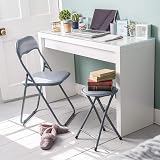 Harbour Housewares Padded Folding Chair Grey Solid Pack 1 Easy Store view 2