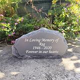 Personalized Memorial Stones Engraved Custom Messages for Garden Decor view 2