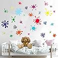 Amimagen 29pcs Colorful Paint Splatter Wall Stickers - Graffiti Painting Splotches Wall Decals - Nursery Kids Baby Girls Boys Room Daycare Kindergarten Playroom Classroom Wall Decor