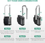 BeskooHome Combination Padlock Heavy Duty 4-Digit Weatherproof 2.5 inch Shackle view 5