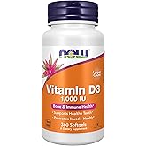 NOW Supplements, Vitamin D-3 1,000 IU, Structural Support*, 360 Softgels