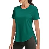 MAGCOMSEN Women Workout Short Sleeve Tops UPF 50+ Sun T Shirt Quick Dry Moisture Wicking Shirts for Yoga Running Hiking