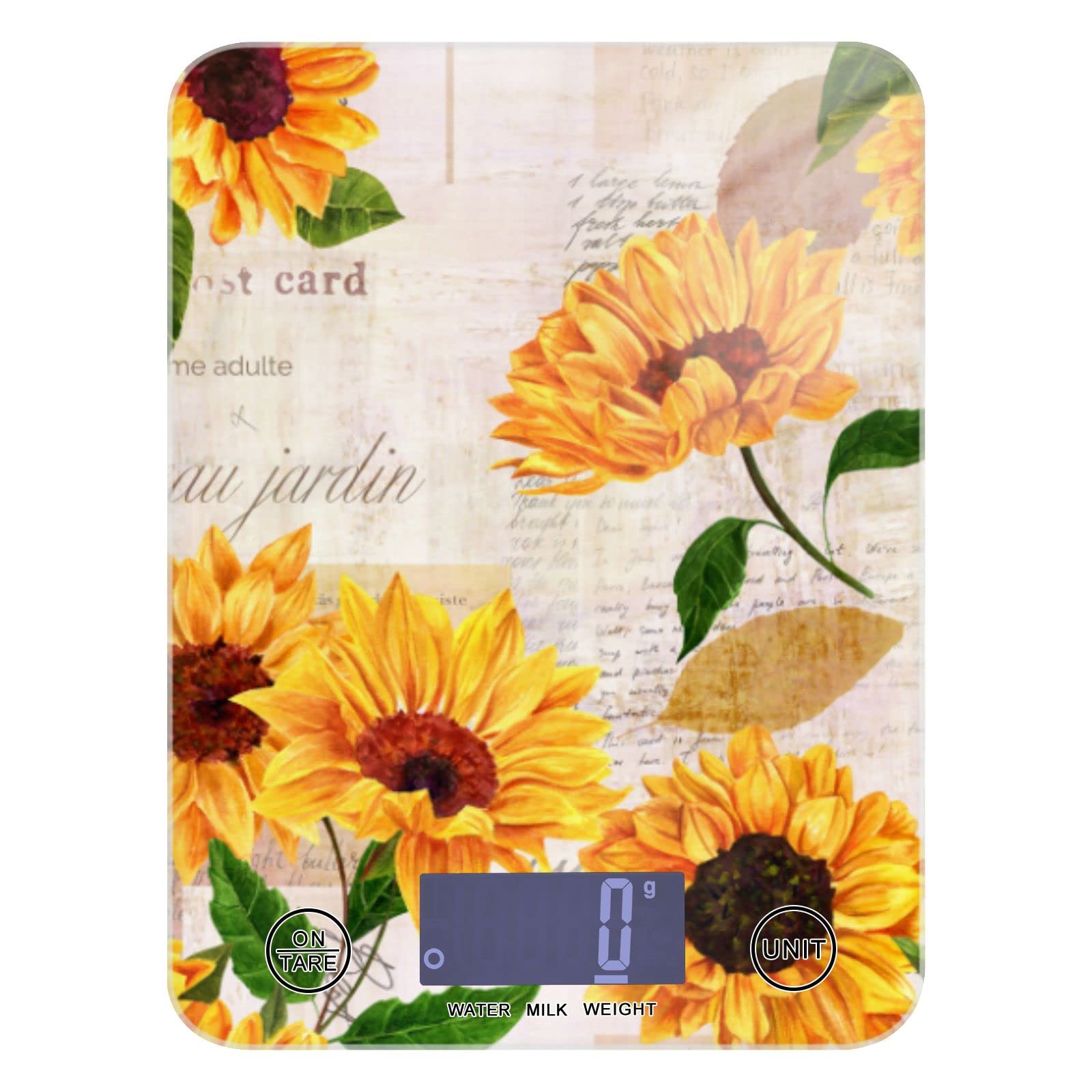 Sunflowers Food Scale Waterproof Digital Kitchen