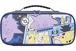 Hori Nintendo Switch Cargo Pouch Compact (Pikachu, Gengar, & Mimikyu) - Split Pad Compact Compatible Travel Case - Officially