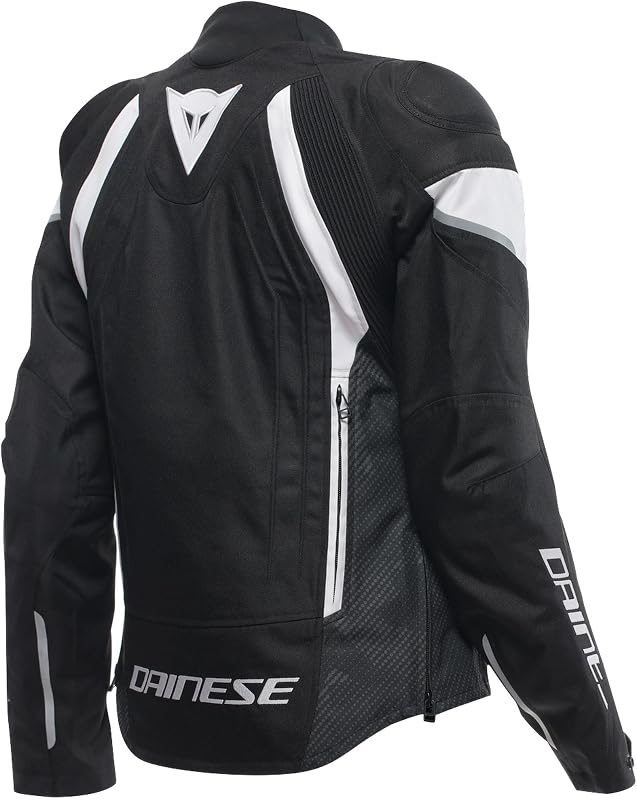 - Avro 5 Tex Jacket Wmn, Veste de Moto en Tissu, avec Protections, Femme, Noir/Blanc/Noir, 50