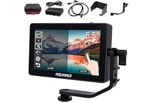 FEELWORLD F6 Plus +Battery+Bag 6 Inch Touch Screen DSLR Camera Field Monitor with 3D Lut Small Full HD 1920x1080 IPS Screen Suppor 4K HDMI Include Tilt Arm