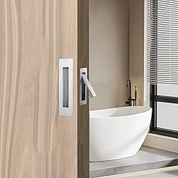 Malimali Pocket Door Pull and Edge Set, Stainless