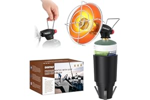 EASITALY Portable Propane Tent Heater for Camping,9,200BTU Golf Cart Heater with Self Igniter,Outdoor Propane Heater with Golf Cart Cup Holder for EZGO Yamaha Club Car,Most Golf Cart(Fuel not inculded)