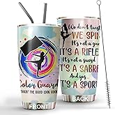 MEDROC Color Guard Tumbler Stainless Steel 20oz, Funny Color Guard Gifts For Birthday Christmas, Flag Corps Gifts For Women Girls Drinking Coffee Cup