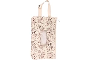 Quilted Wipes Pouch, Fillable Floral Baby Wipe Holder Cover with Lanyard Portable Mommy Bag for Stroller Travel Stroller Dail
