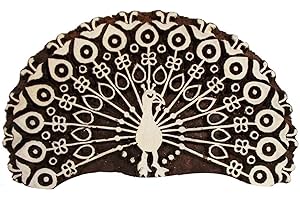 CRAFTYART Peacock Printing Blocks Wooden Stamps Fabric Scrapbook Tattoo Clay Wood Craft Print Block